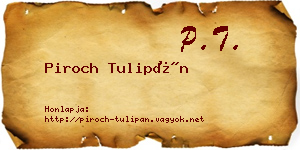 Piroch Tulipán névjegykártya
